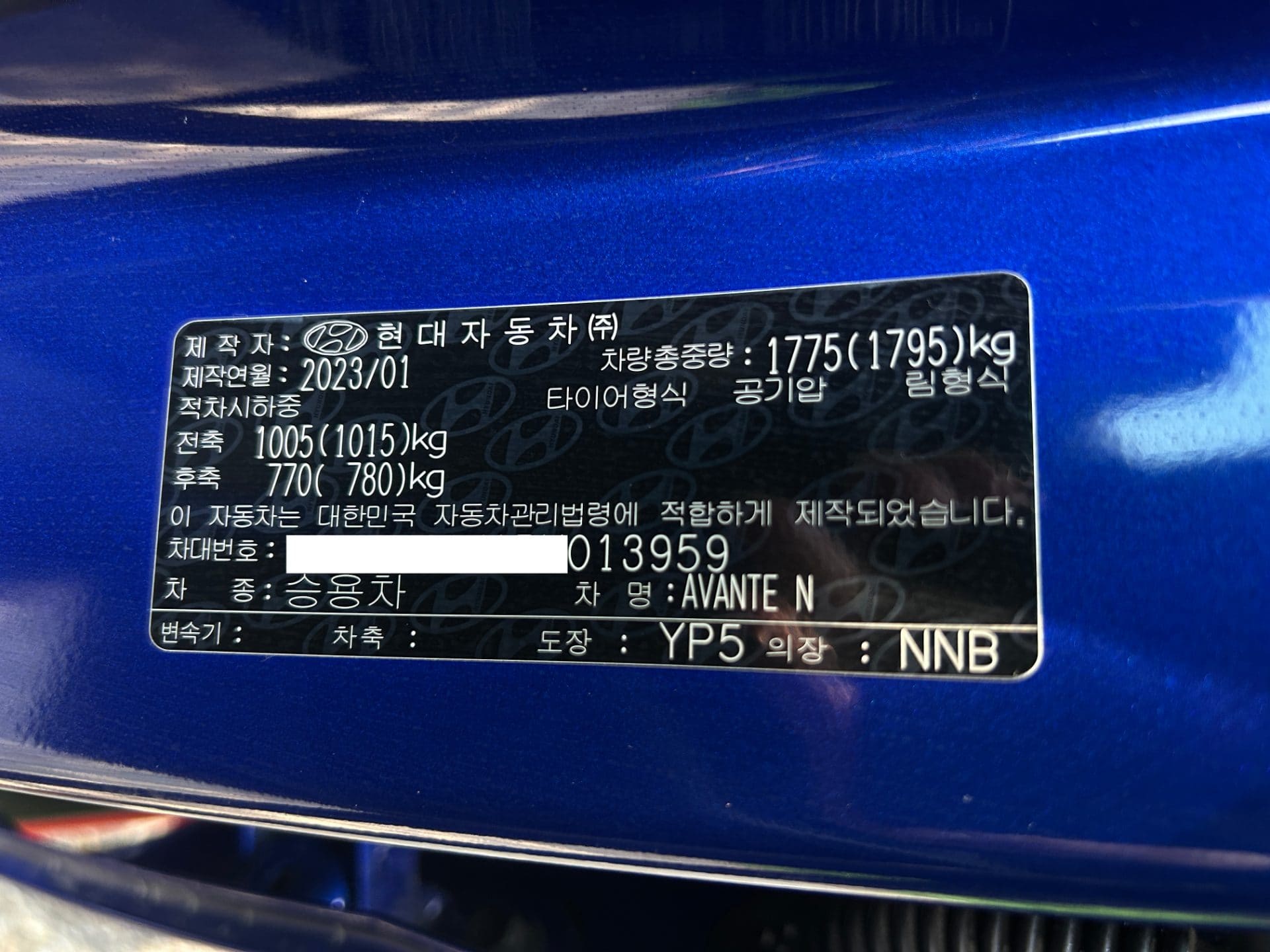 2023 Hyundai Avante (CN7) 2.0 N (S/N: 013959) 74